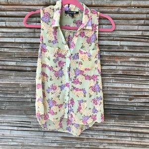 Forever 21 button up floral shirt
